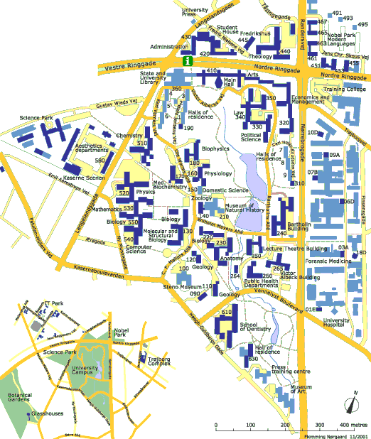 Map of the University